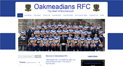 Desktop Screenshot of oakmeadians-rfc.com